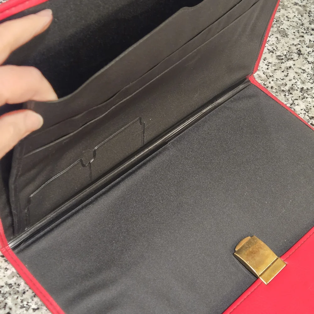 ​Vintage HAZEL Red Pebbled Leather Executive Portfolio / Document Case